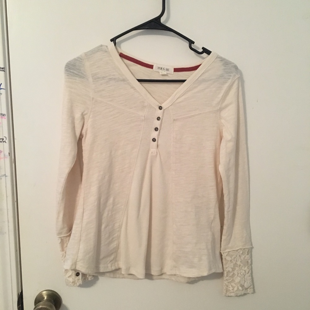 Lace cream shirt